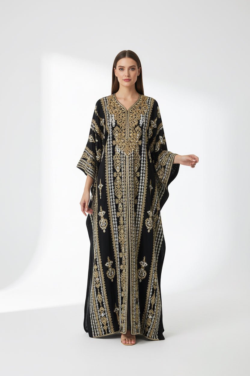 Women's Embroidered Kaftan Maxi Dresses